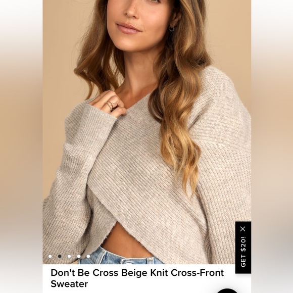 NWT Lulus cropped sweater - Picture 3 of 5